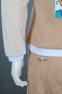 WTV169 Customized Winter Contrast Casual Set Golden Pants Bag Zipper 100% Poly Sports Suit Shop detail view-5